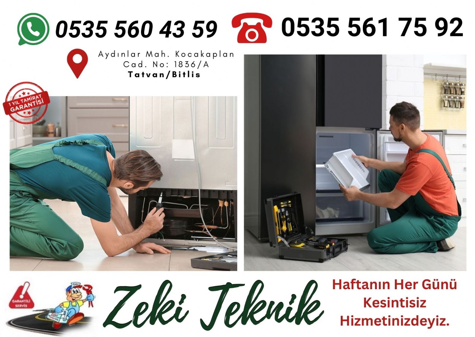 Tatvan Buzdolabı Servisi